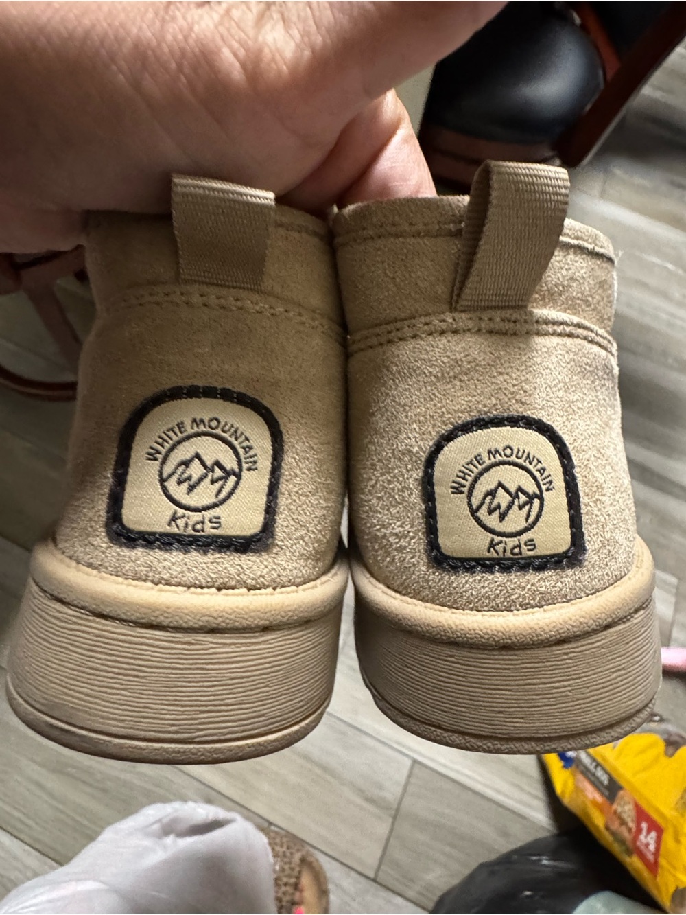 White Mountain Kids Tan Faux-Suede Winter Boots size 13
